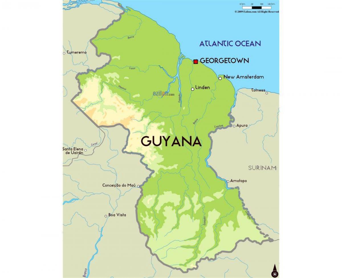 ramani ya Guyana