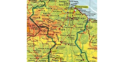 Ramani ya afrika Guyana