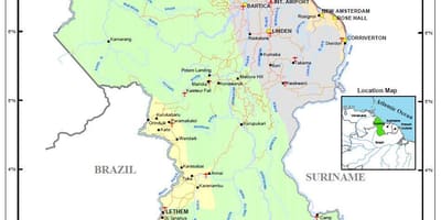 Ramani ya Guyana maliasili