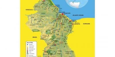 Ramani ya Guyana ramani ya eneo